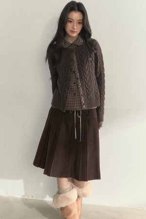 Sunset Pine Forest Wool Sweater