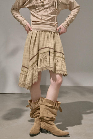 Super Good-Looking Plaid Midi Skirt