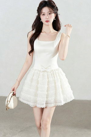 Suspender Lace Puffy Dress