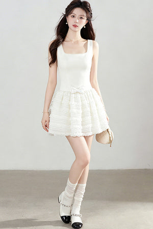 Suspender Lace Puffy Dress
