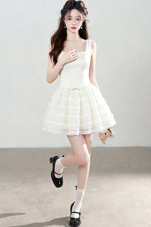 Suspender Lace Puffy Dress