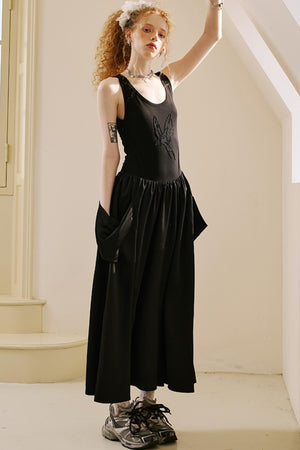 Swallow Embroidered Summer Dress