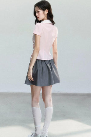 Sweet and Cool High-Waisted A-Line Skirt