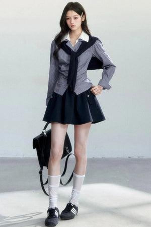 Sweet and Cool High-Waisted A-Line Skirt