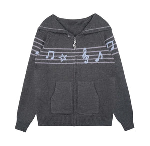 Sweet Cool Lapel Knit Sweater