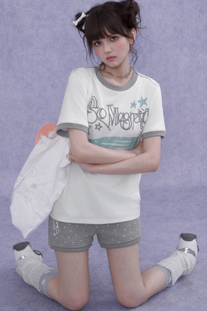 Sweet Cool Print T-Shirt Set-Up