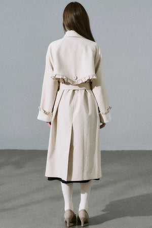 Sweet Flower Trench Coat