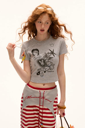 Sweet Graffiti Slim Fit Top