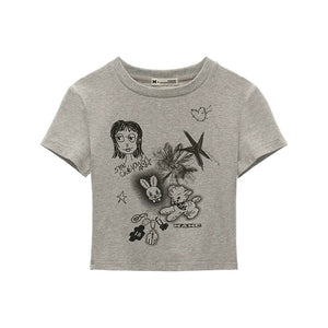 Sweet Graffiti Slim Fit Top