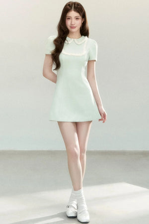 Sweet Lapel A-Line Dress