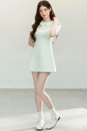 Sweet Lapel A-Line Dress