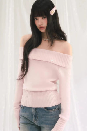 Sweet One-Shoulder Knit Top