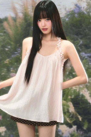 Sweet Ruffled Halter Top