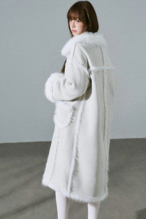 Sweet Silver Grey Fur Jacket