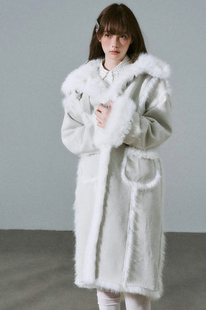 Sweet Silver Grey Fur Jacket