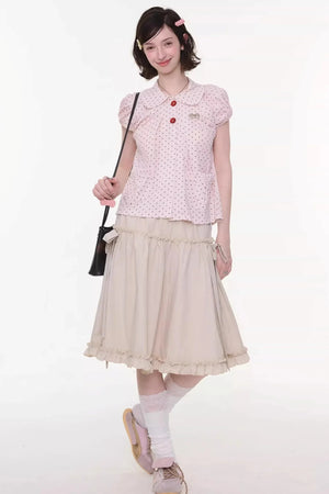 Sweet Starry Sky Polka Dot Blouse