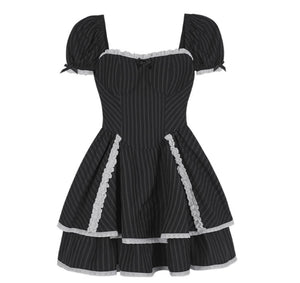 Sweet Striped Lace Dress