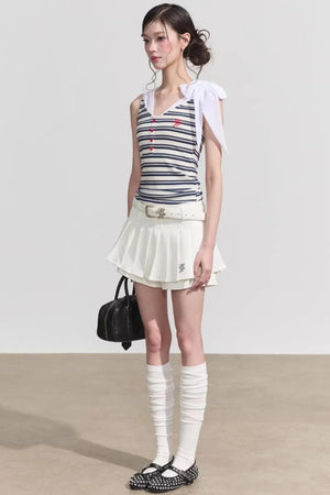 Sweet Striped Tie-Up Top