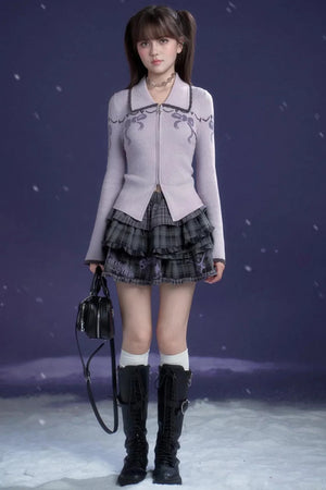 Sweet Taro Knit Cardigan