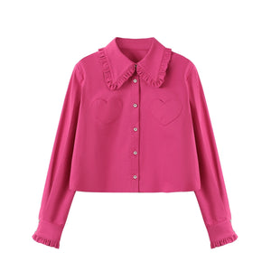 Sweetheart Loose Long-Sleeved Shirt