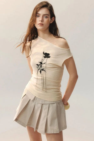 Tassel Embroidery Knit Top