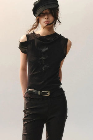 Tassel Embroidery Knit Top