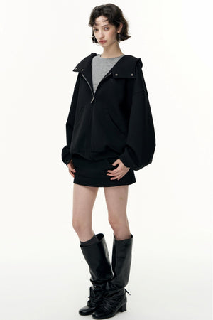 Tea Layer Hooded Cardigan Coat