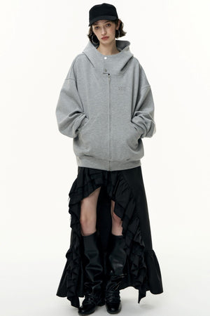 Tea Layer Hooded Cardigan Coat