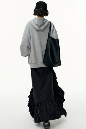 Tea Layer Hooded Cardigan Coat