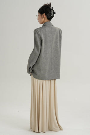 Temperament Gray Long Sleeve Blazer