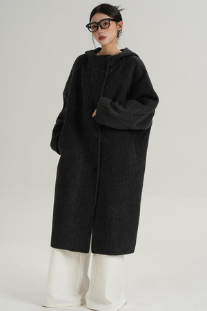 Temperament Long Wool Jacket
