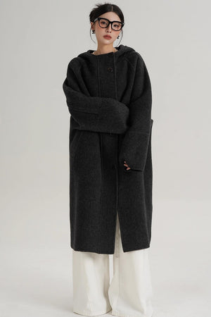 Temperament Long Wool Jacket