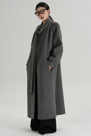 Temperament Woolen Long Coat