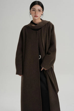 Temperament Woolen Long Coat