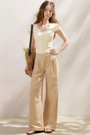 Tencel Linen Lace Pants