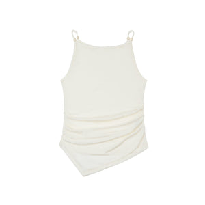 Tencel Pinch-Pleated Tank Top