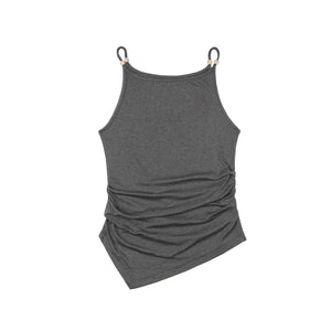 Tencel Pinch-Pleated Tank Top