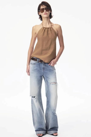 Tencel Ramie Halter Top