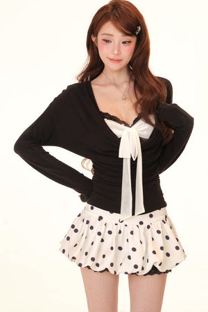 Tencel Satin Polka Dot 3-Piece Set-Up