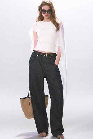 Tencel Sheer Irregular Mesh Cape