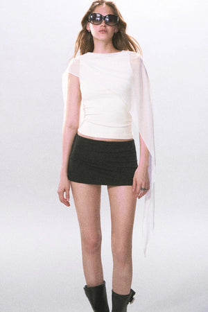 Tencel Sheer Irregular Mesh Cape