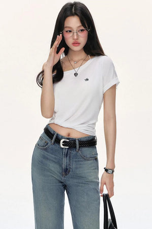 Tencel Twisted Pleat Tee