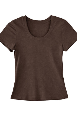 Tencel U-Neck Short-Sleeved T-Shirt