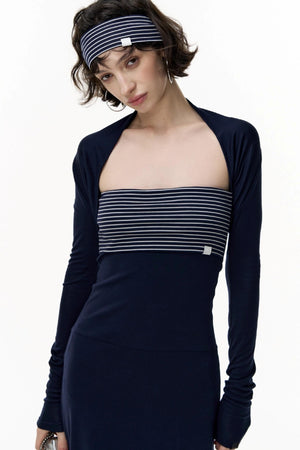 Tencel Waist Long Dress Set-Up
