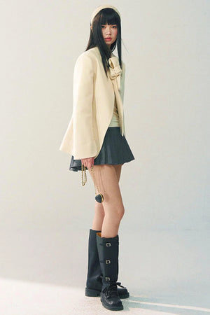 Tencel Wool Bow Tie Blazer