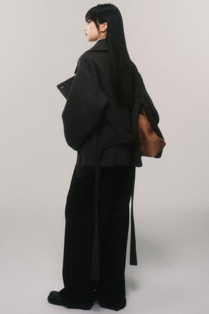 Tencel Wool High Rise Suit Pants