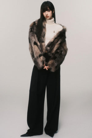 Tencel Wool High Rise Suit Pants