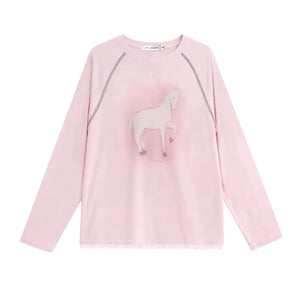 Tencel Wool Lace Patchwork Top