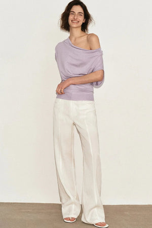 Tencel Wool Off-Shoulder Top