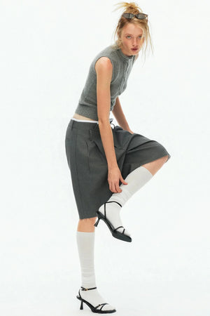 Tencel Wool Pleated Pants